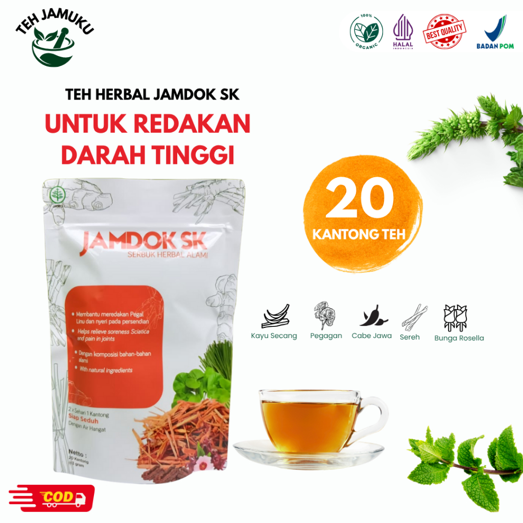 

Teh Jamdok SK Darah Tinggi – Herbal Alami – Atasi Pusing & Hipertensi