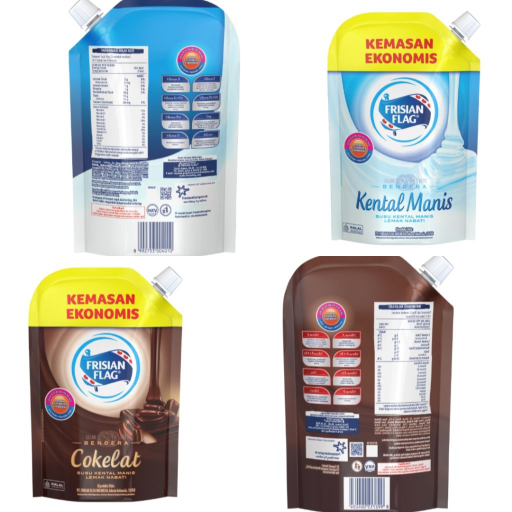 

Frisian flag krimer susu kental manis coklat & putih 545G EXP maret 2026