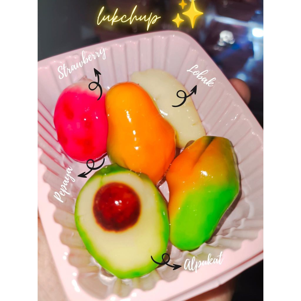 

Lukchup thailand mini / kue ku bentuk buah isi 15 Pcs