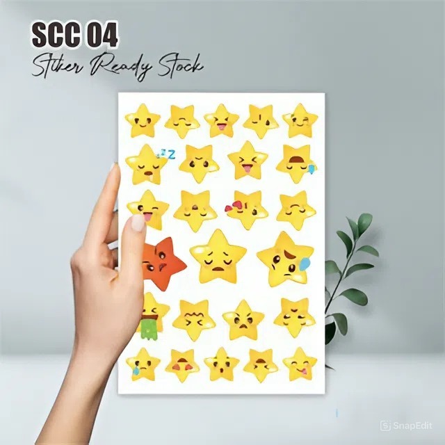 

[10 PCS] Sticker SCC 04 Aesthetics Vinyl Theme Star Label - Stiker Vinyl Ready Stock Bintang