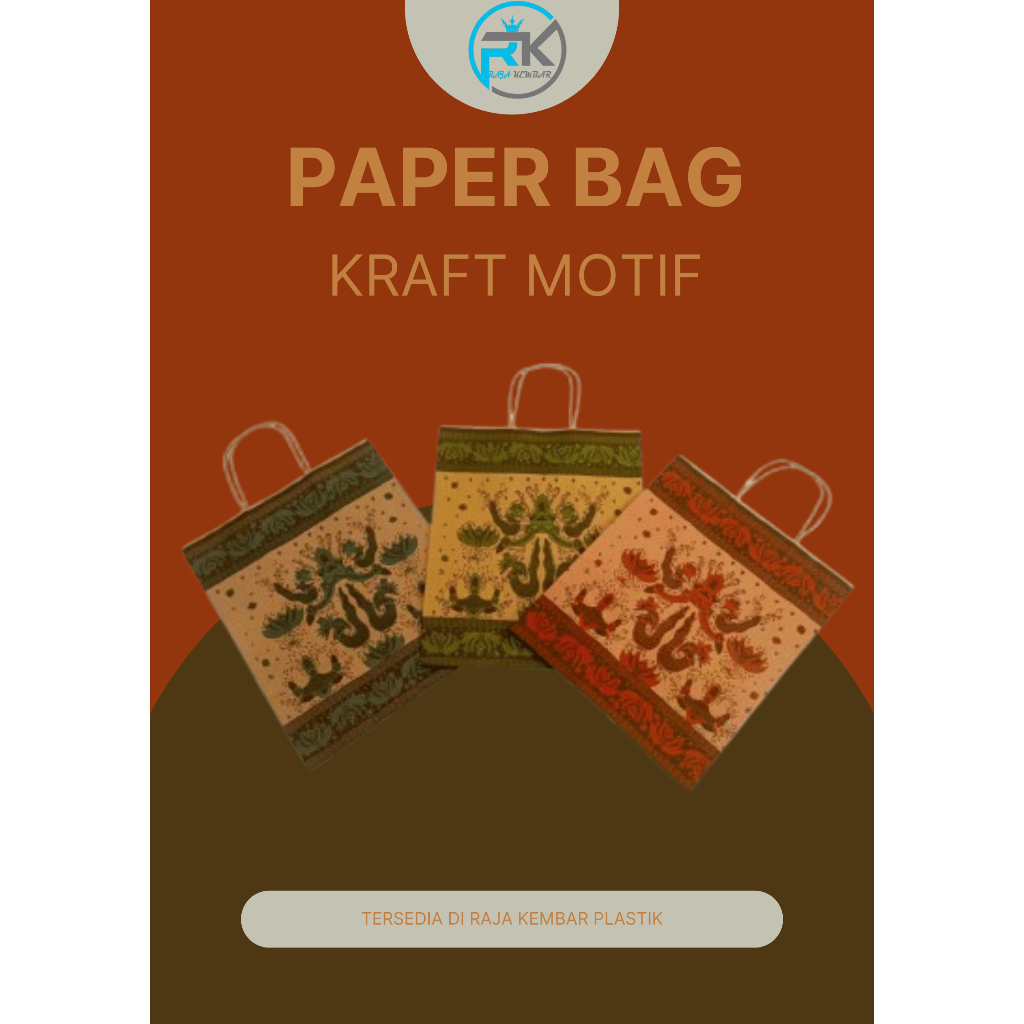 

PAPER BAG KRAFT MOTIF BATIK UK 20X26, 24X30 DI JUAL PER PACK ISI 10