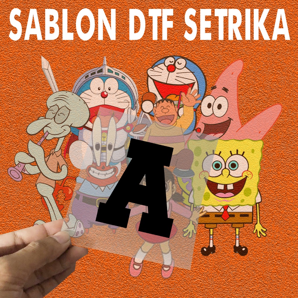 SABLON DTF - SABLON SETRIKA - HURUF HITAM | 6CM X 6CM