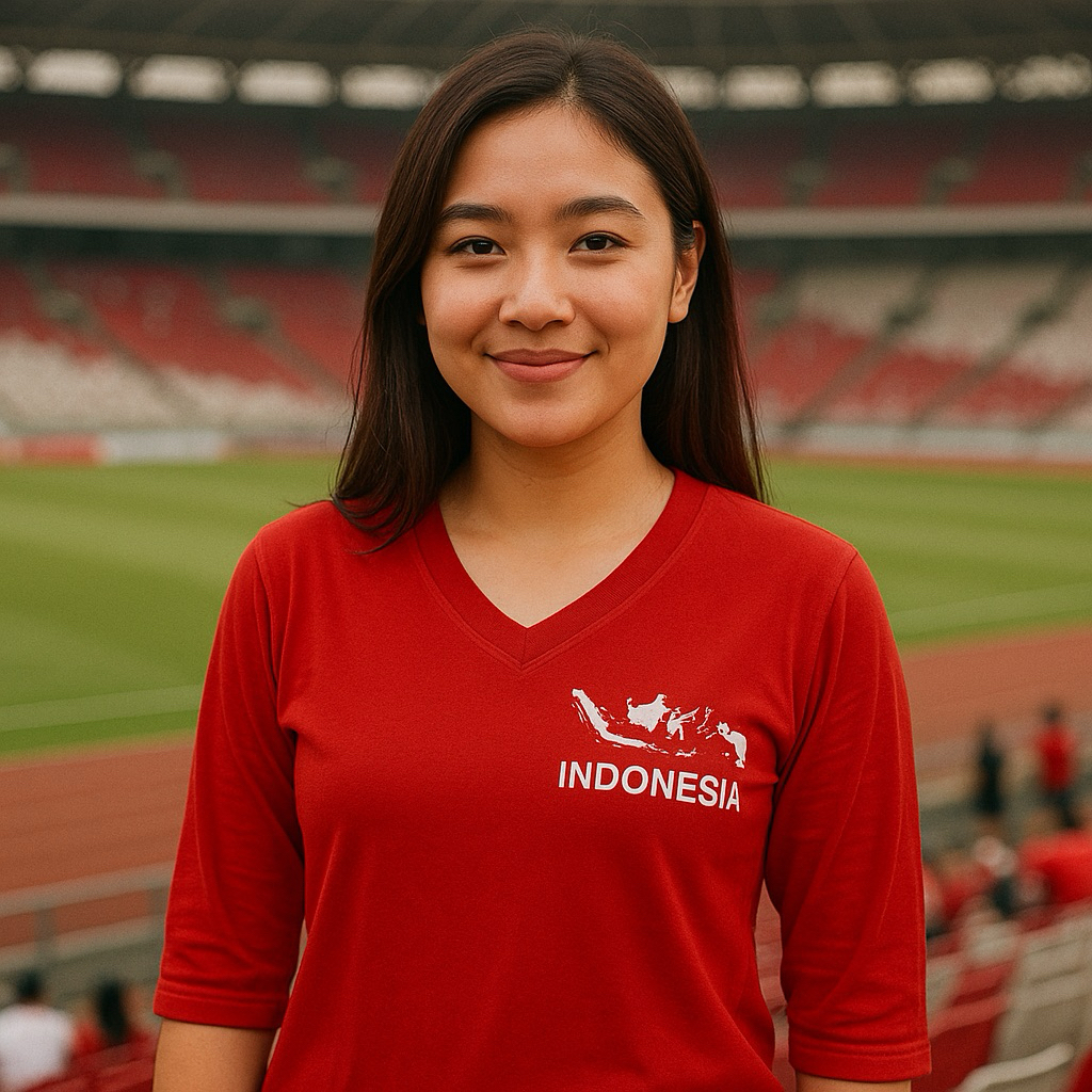 KAOS MERAH PUTIH AGUSTUS / KAOS MERAH PUTIH WANITA / KAOS VNECK 3/4 ELL