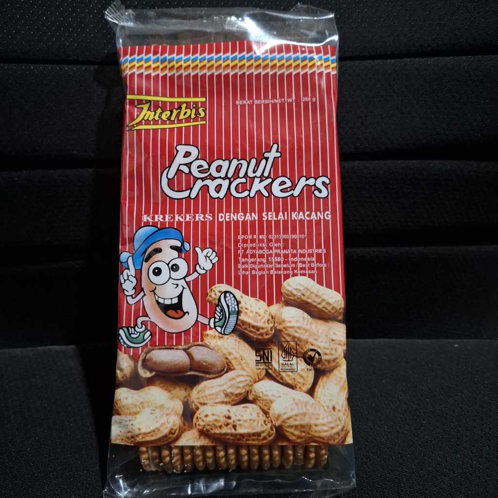 

Interbis Peanut Crackers Biskuit Kacang / Biskuit Kacang 268gr roti kacang