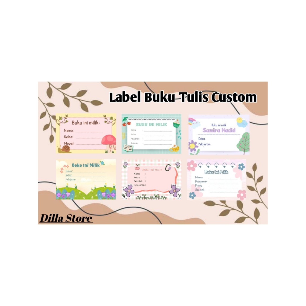 

Stiker Label Buku Custom Nama