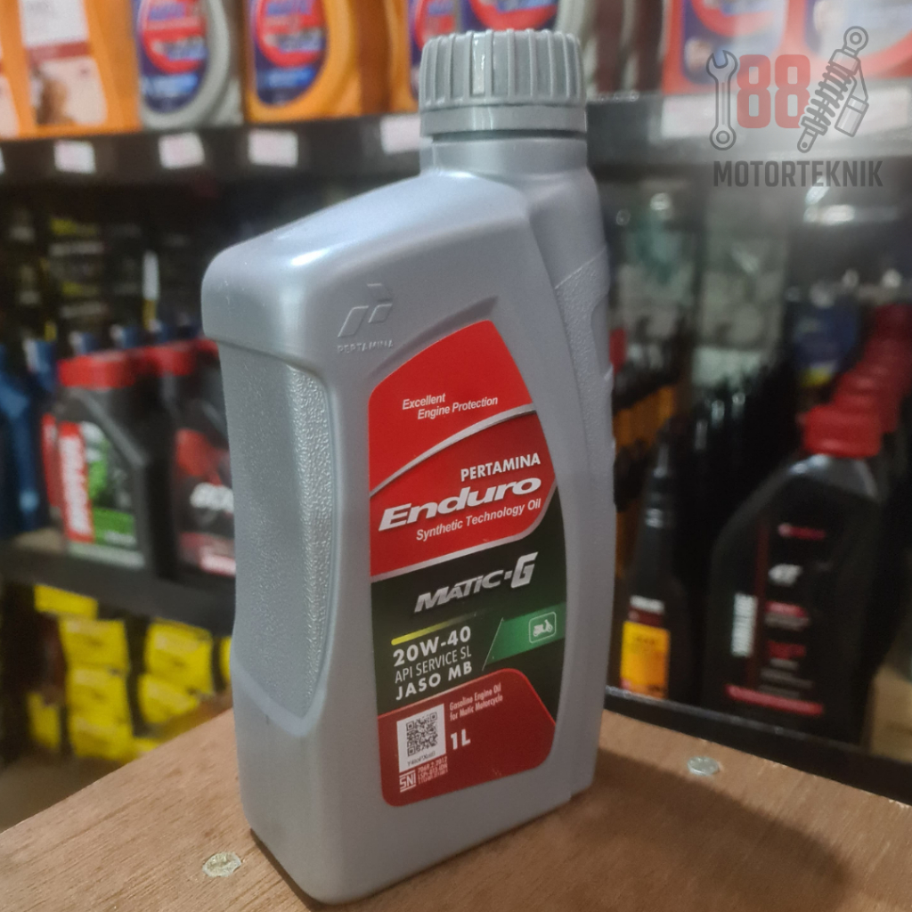 Pertamina Enduro Oli Motor Matic-G 20W-40 SL JASO MB 1L Liter Mesin Oil Synthetic