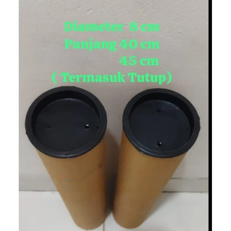 

Paper Core Inst Tabung Packing Diameter 8 x 40 Cm ,45 Cm Plus Tutup Selongsong