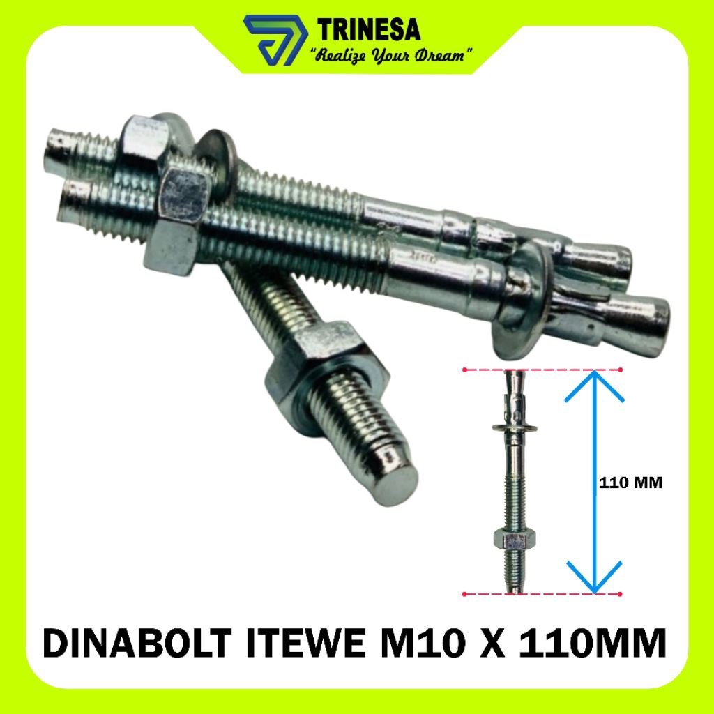 Dinabolt M10 merk Itewe Panjang 110 mm