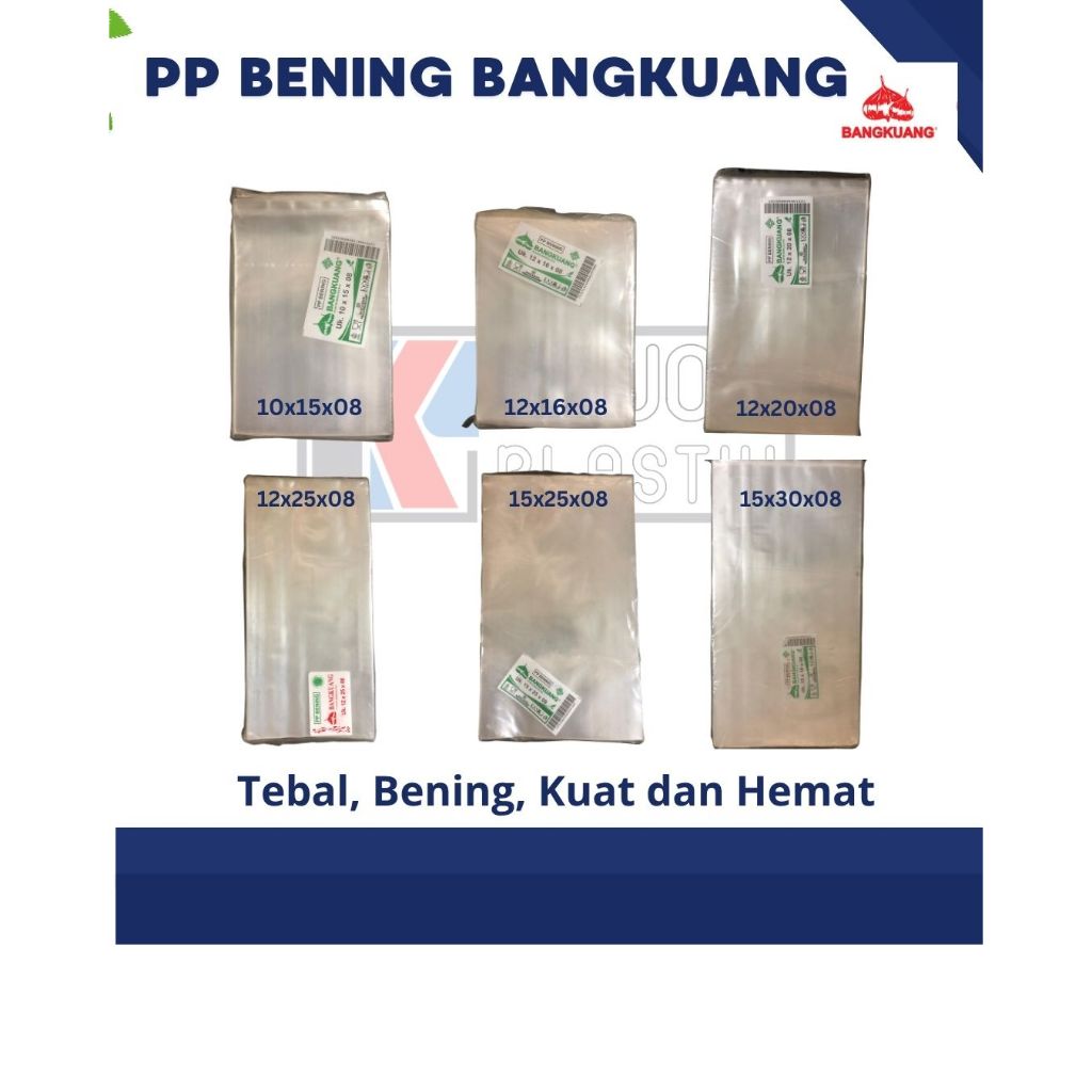 Plastik PP Bening Bengkuang Tebal [ persatu pak/pcs ]
