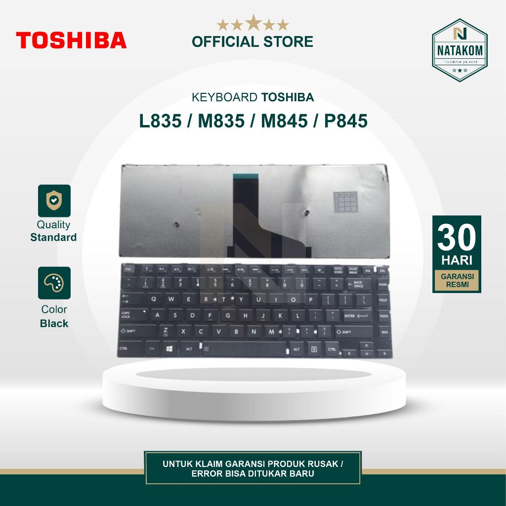 KEYBOARD TOSHIBA L835 M835 M845 P845 HITAM