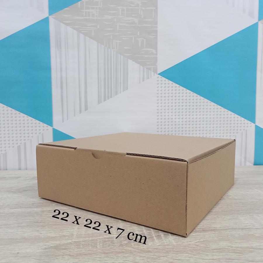 

Dus Kotak Coklat Polos Ukuran 22 x 22 x 7 Cm Die Cut Box Kardus Hadiah Hampers Kado Box Panjang