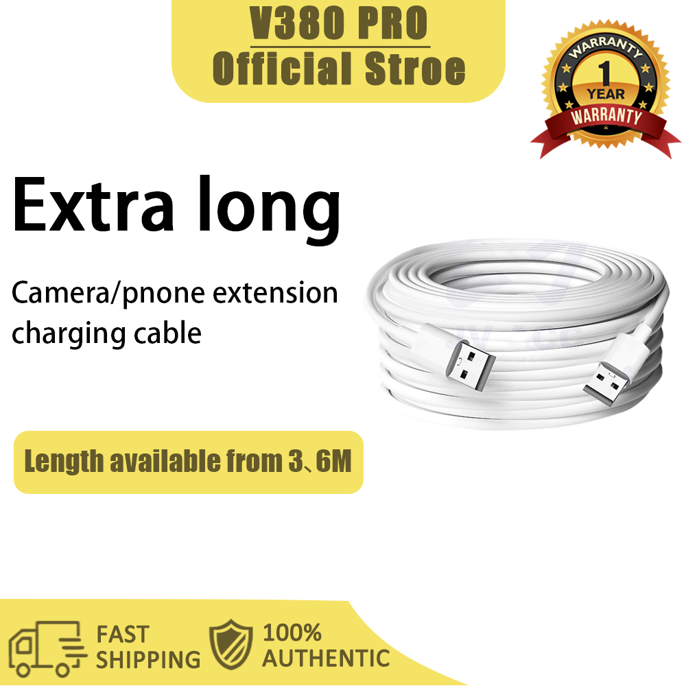 Kabel Fast Charger USB to USB Panjang 3、6 Meter untuk Kamera/Cctv/Android / Kabel Cctv Micro Usb 3、6