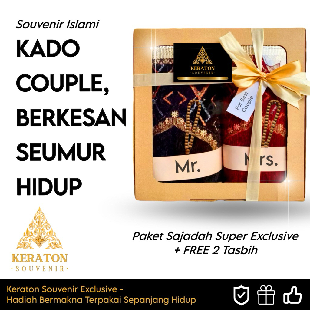 KERATON SOUVENIR - New Hampers Kado Sajadah Turkey Premium Collection I Couple Pernikahan Kado Pasan