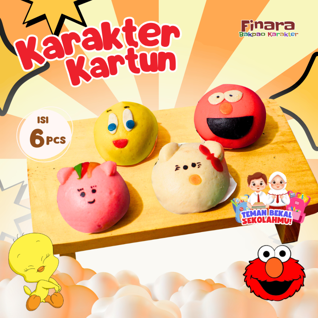 

Bakpao Karakter Frozen Finara Kartun Isi 6 Pcs Cemilan Praktis Enak