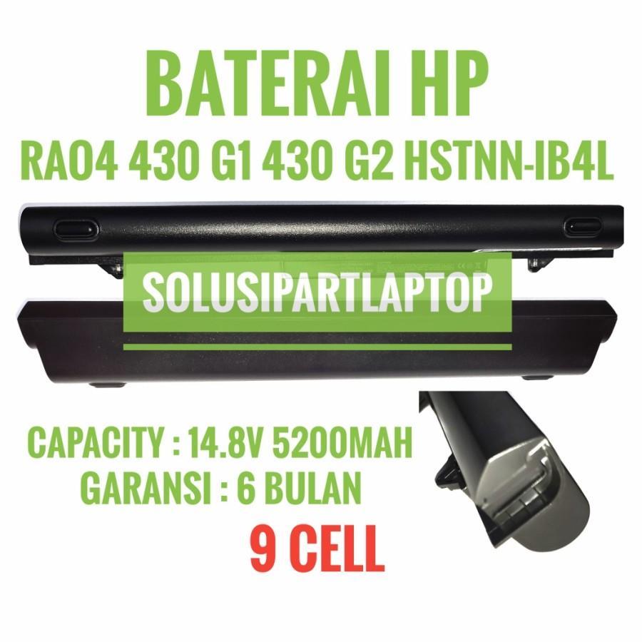 Baterai Untuk HP ProBook 430 G1 430 G2 430-G1 430-G2 RA04 4 CELL - Black