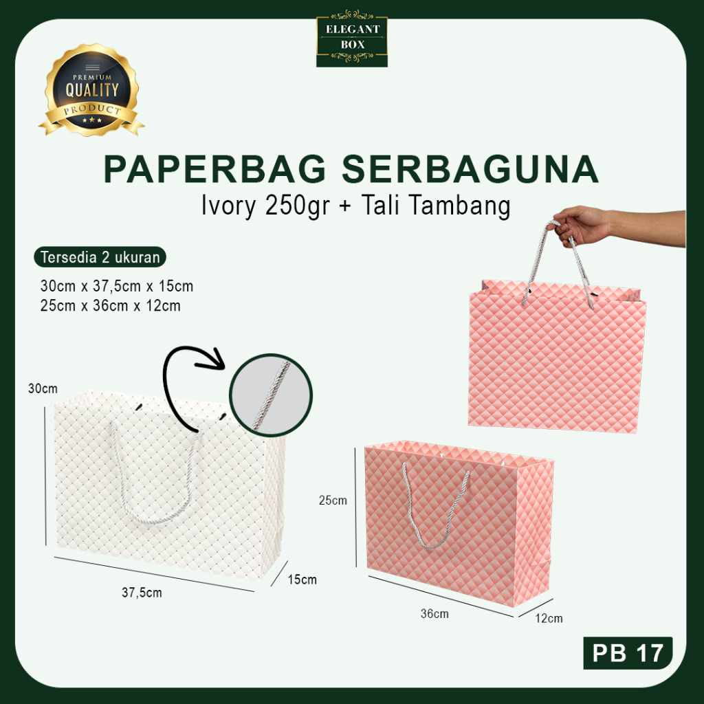 

Paper Bag Hadiah Jumbo / Premium Gift Bag / Tas Kado Jinjing / PB17