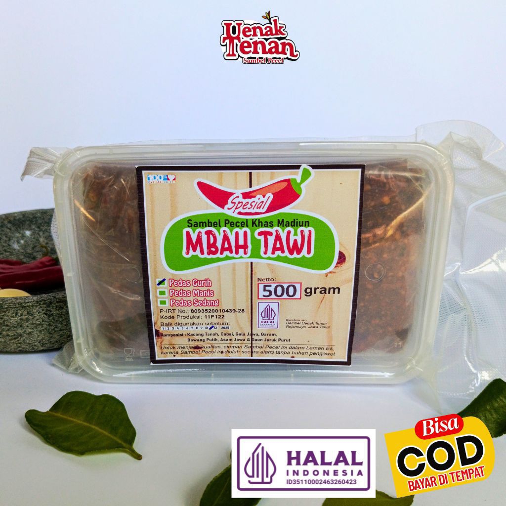 

Sambel Pecel Madiun Bumbu Pecel Sambal Kacang Asli Tanpa Bahan Pengawet Mbah Tawi 500g