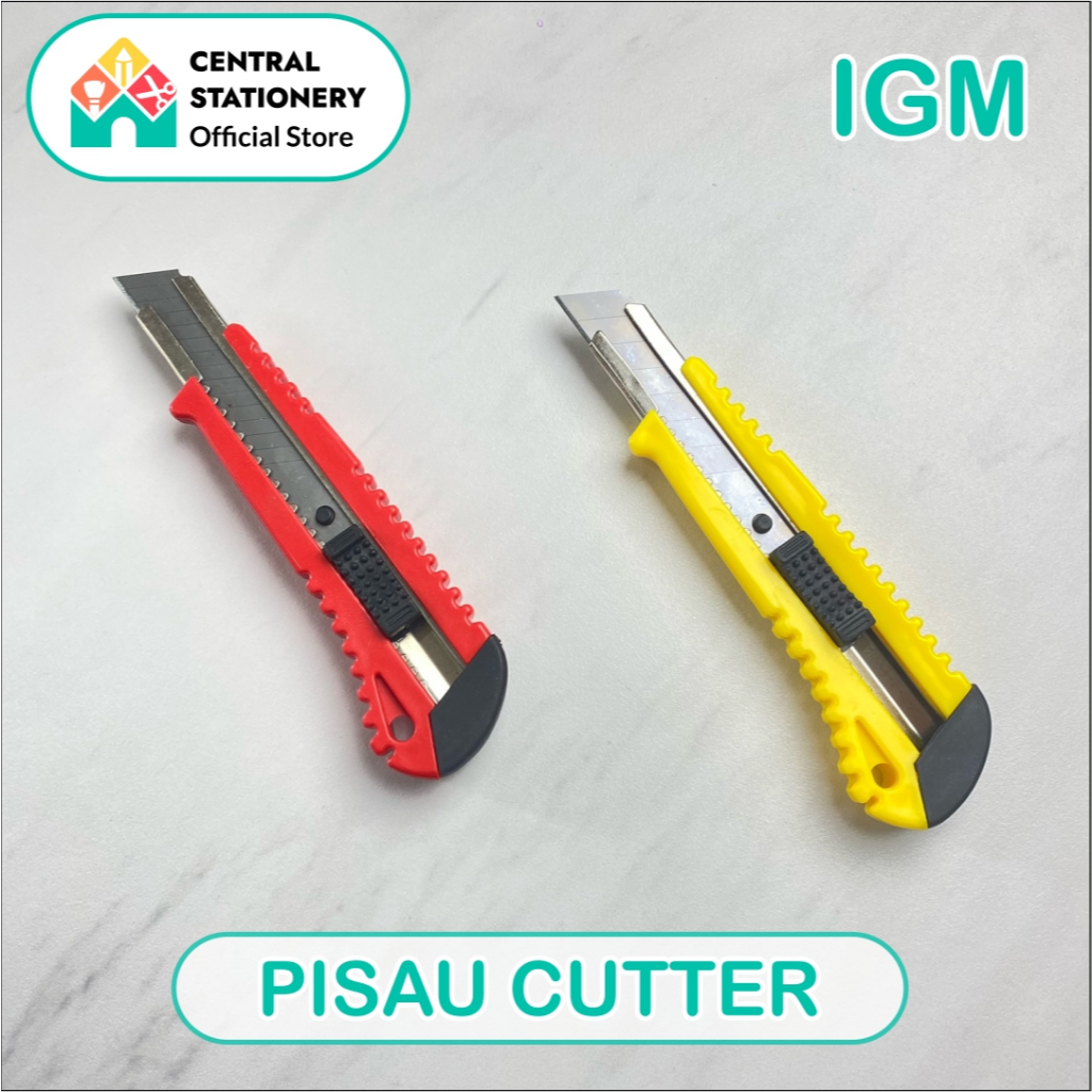 

Pisau cutter gagang karet blister IGM IC-233, IC-306
