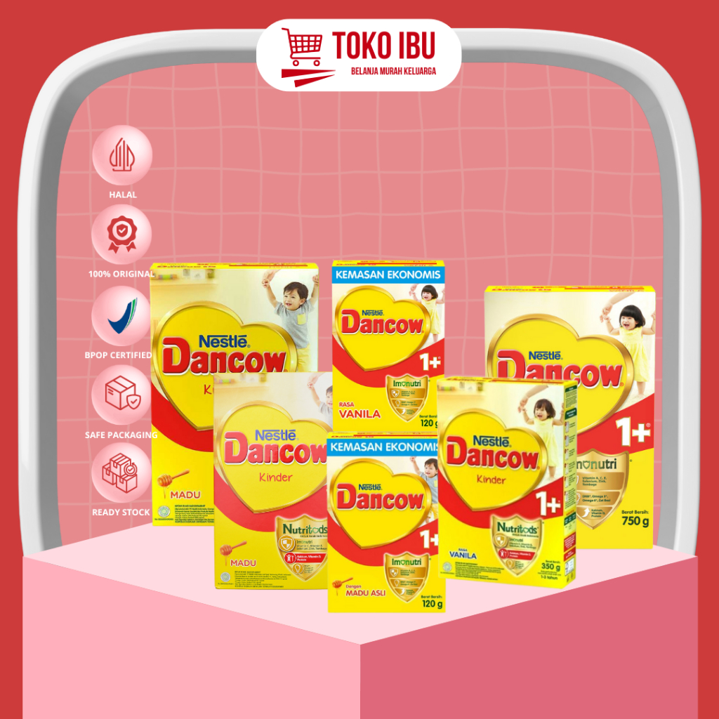 

Dancow 1+ Susu Pertumbuhan 1-3 Tahun Vanila Madu Ukuran 120G| 120G| 350G| 750G
