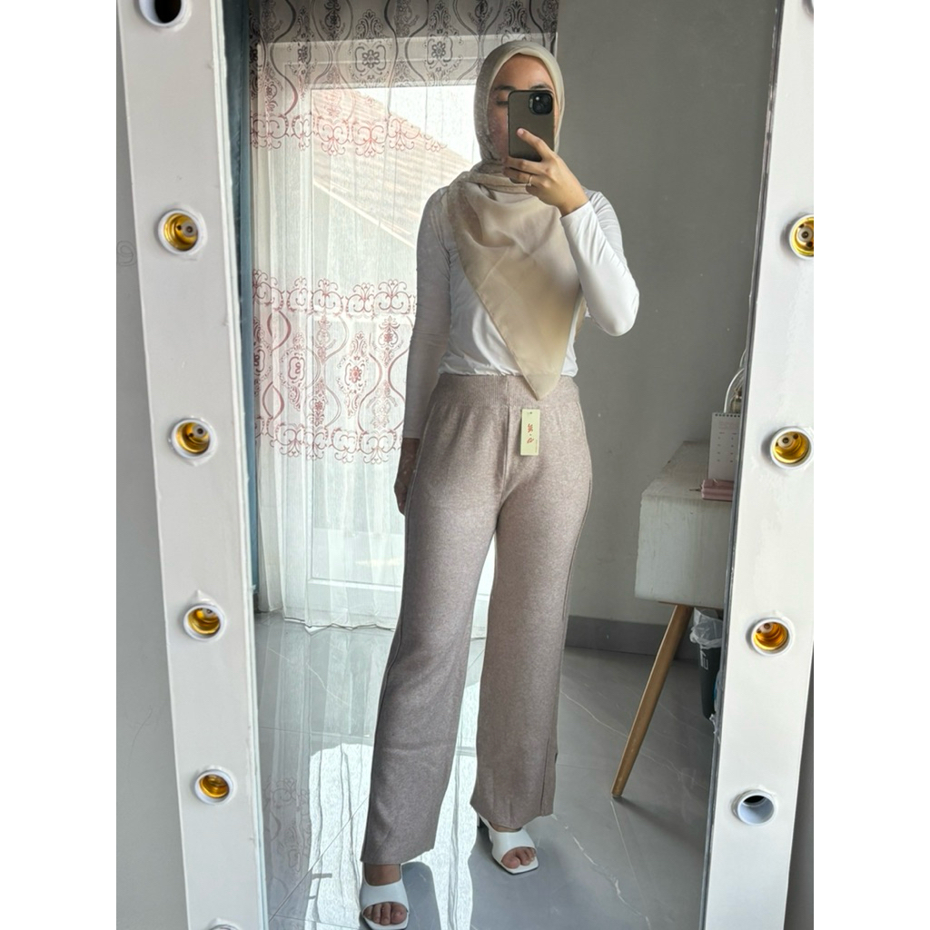 Celana kulot knitt import |kulot import -celana knitt -celana wanita