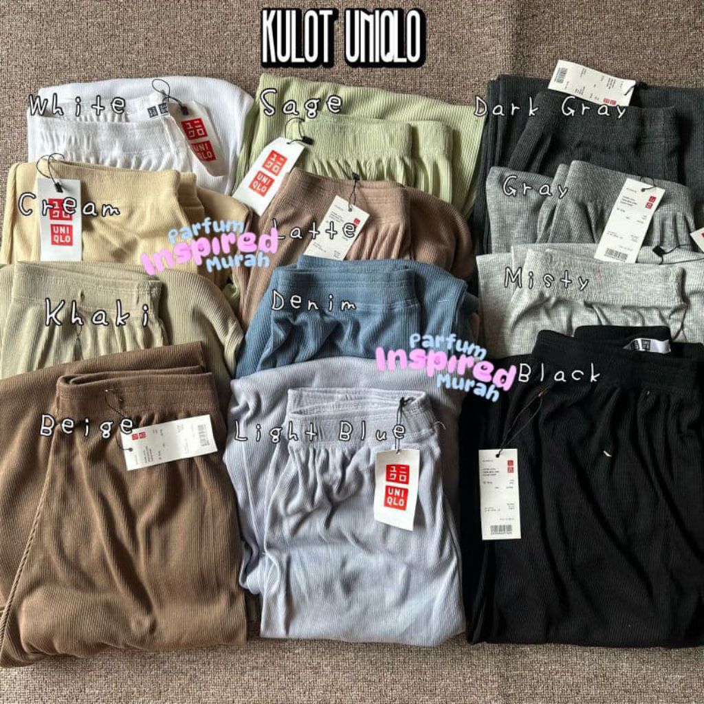 ‼️BACA DESKRIPSI‼️KULOT UNIQLO PREMIUM KULOT UNIQLO RIB PREMIUM