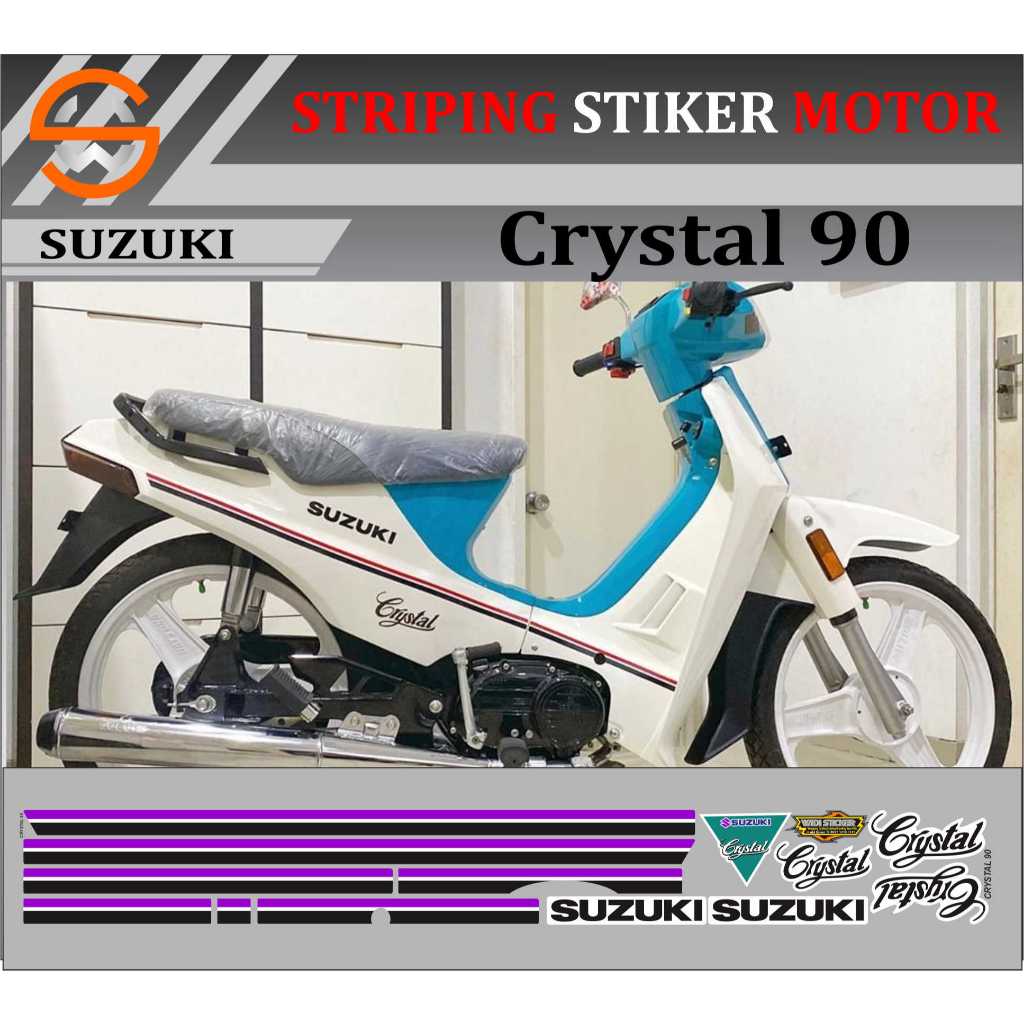 Striping Stiker Suzuki Crystal 90 Printing Copy Original / Striping Crystal