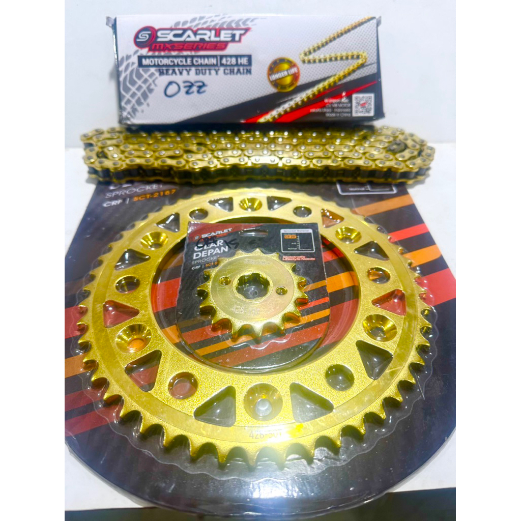 gear set crf 150 crf 428 GEAR SET CRF 150 1 SET GEAR PAKET #GEAR SET CRF150 SCARLET RACING,#GEAR DEP