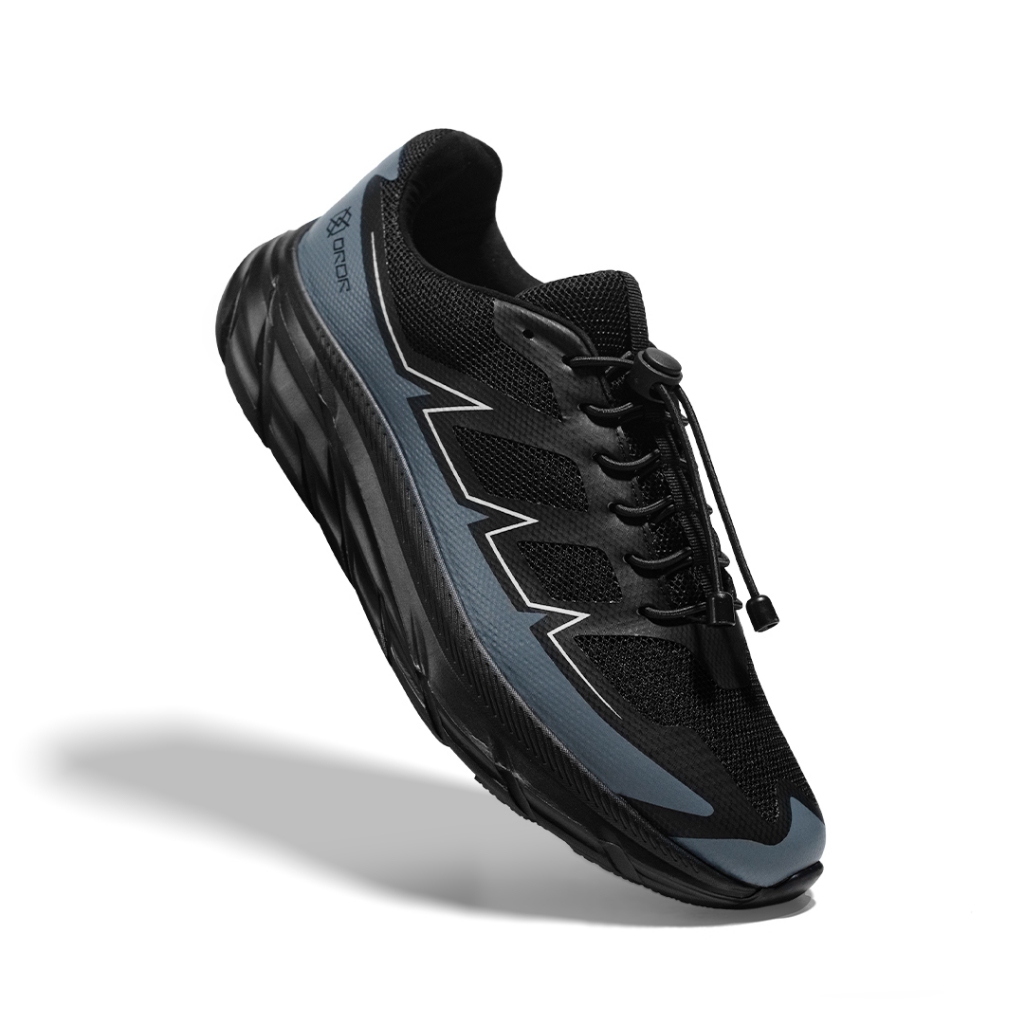ORDR Footwear - Sepatu Sneakers Casual Sport Sekolah Pria Wanita Velox 6 Black Grey