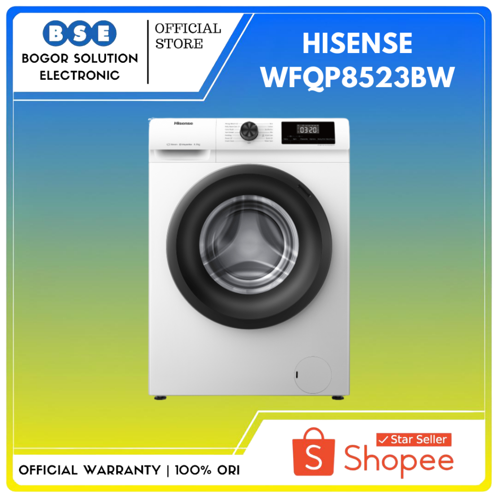 Mesin Cuci Front Loading Hisense WFQP8523BW 8.5Kg Hisense 8.5 Kg