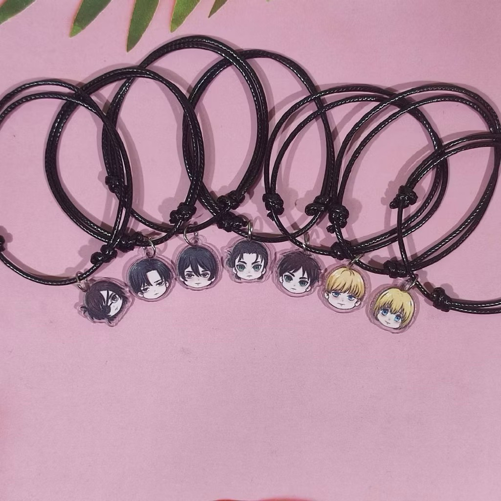 BRACELET GELANG KALUNG NECKLACE GANTUNGAN KUNCI GANCI KEYCHAIN Anime Attack on Titan - Gelang Tali S