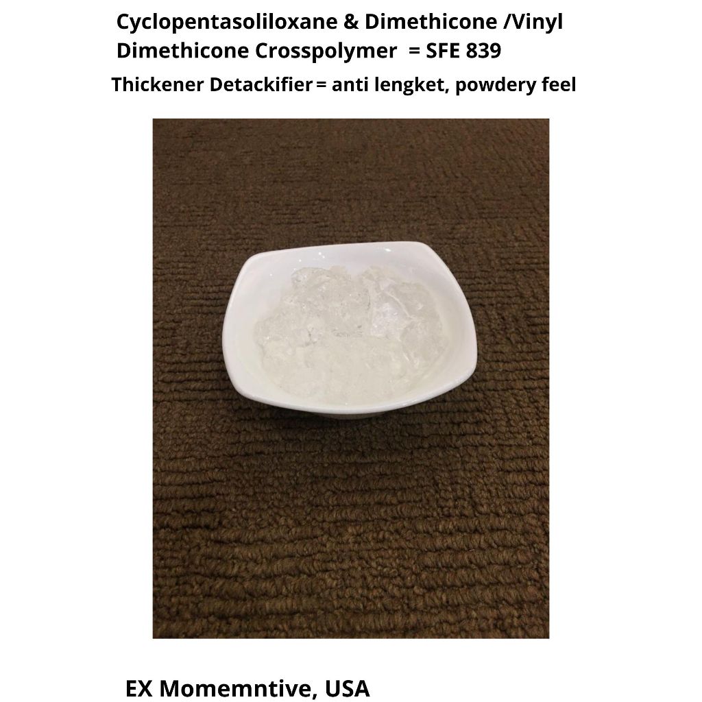 Cyclopentasiloxane & Dimethicone/Vinyl Dimethicone Crosspolymer = SFE 839