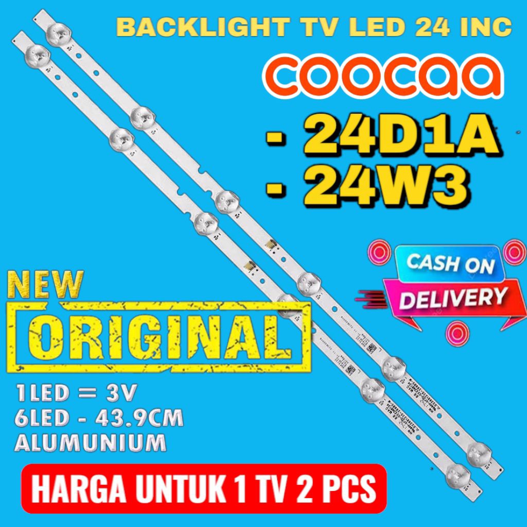 BACKLIGHT TV LED COOCAA 24 INC 24D1A 24W3 LAMPU BACKLIGHT TV COOCAA 24D1A 24W3