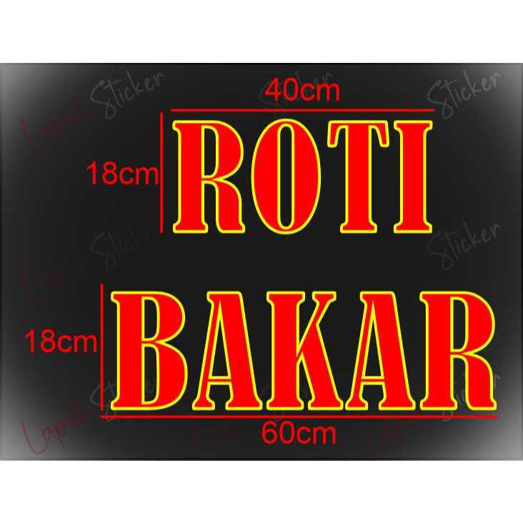 

sticker gerobak & etalase roti bakar berbagai ukuran dan warna