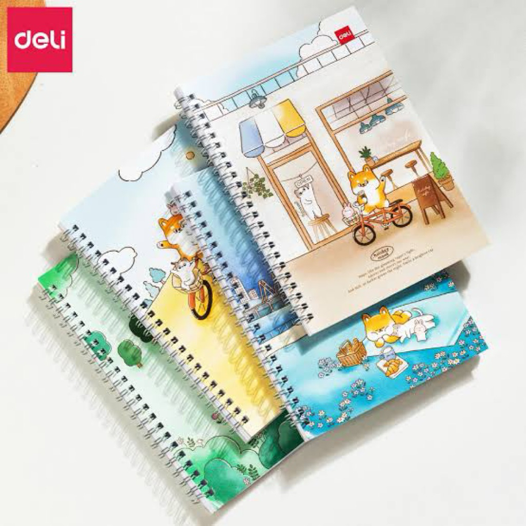 

Miniso x Deli Spiral Notebook A5 / Buku tulis Buku Garis note