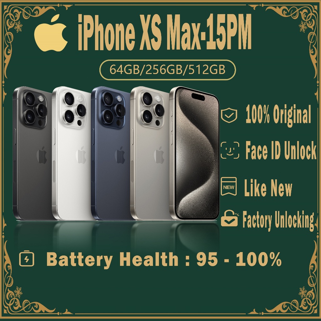 ip 15 PRO MAX Second Normal 64GB 128GB 256GB Inter Bekas Phone Cell (XS MAX Ganti housing 15pro max)