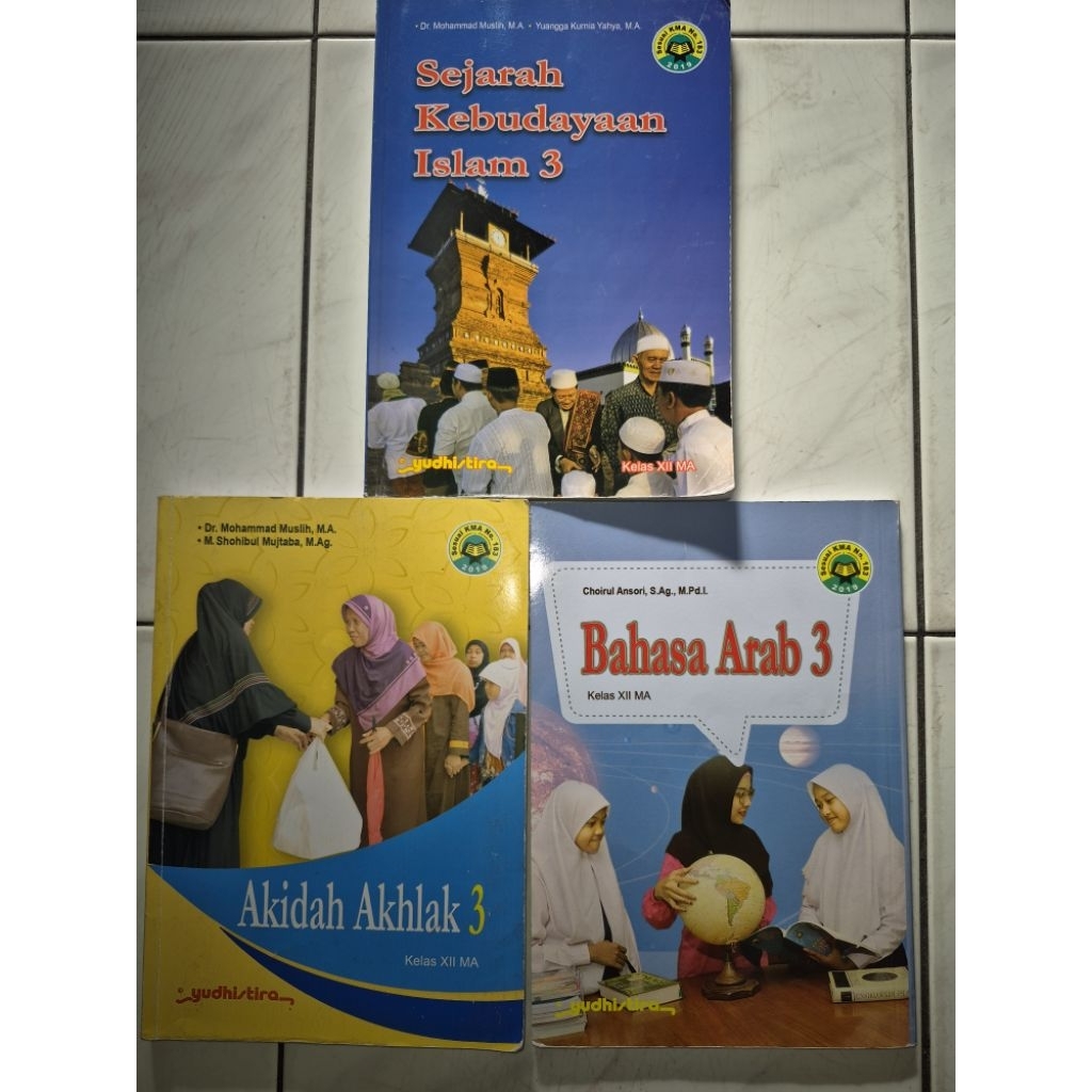 Buku Bekas Kelas 12- Penerbit YUDHISTIRA KURIKULUM MERDEKA Buku SKI, Bahasa Arab, Akhidah Akhlak