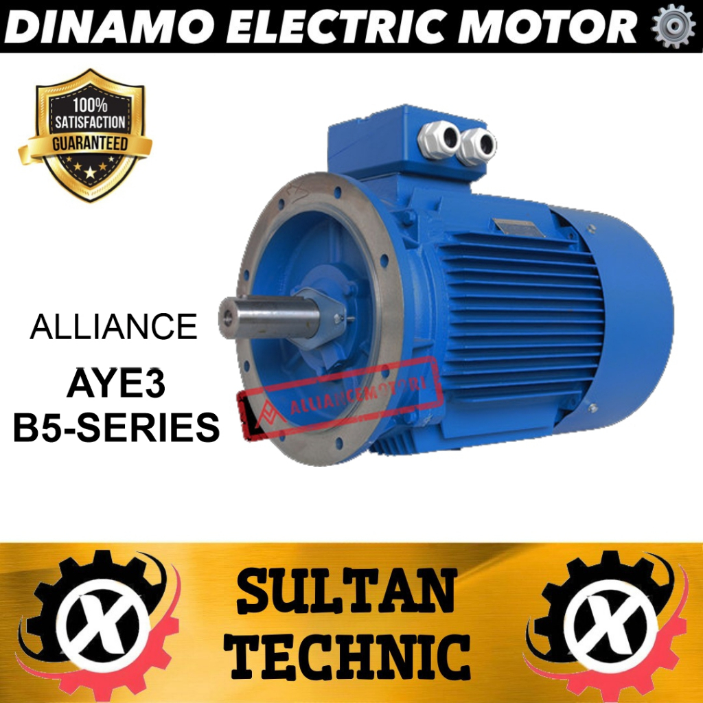 

DINAMO ELECTRIC MOTOR 3 PHASE ALLIANCE AYE3 IE3 4P 10HP B5