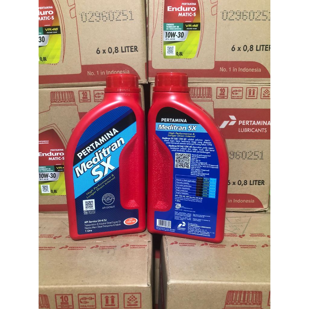 (Asli 100%) OLI MEDITRAN SX Min 15W-40 1Liter SNI /OLI MESIN/MEDITRAN SX/ ORIGINAL PERTAMINA