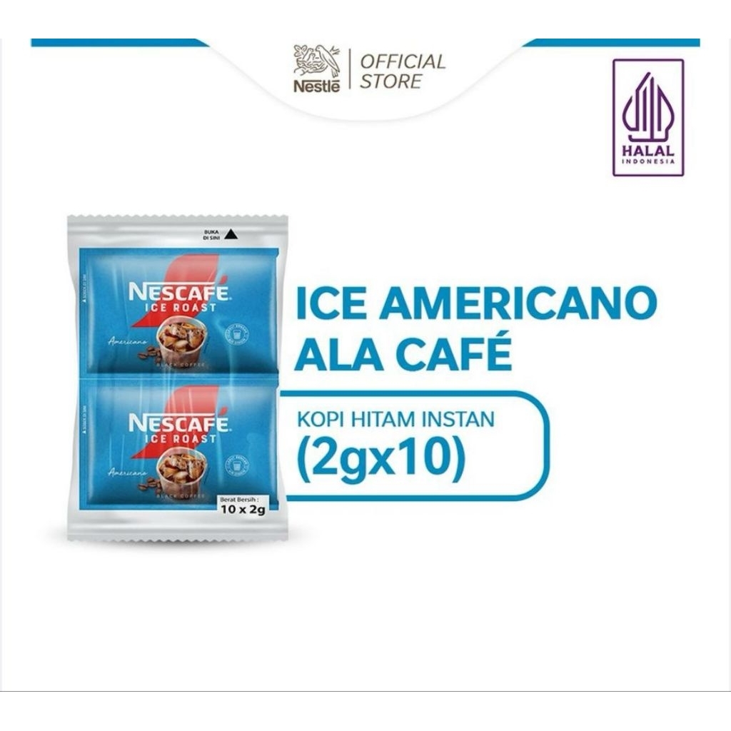 

NESCAFE ICE ROAST KOPI INSTAN 2 GRAM SATU RENCENG 10 SACHET