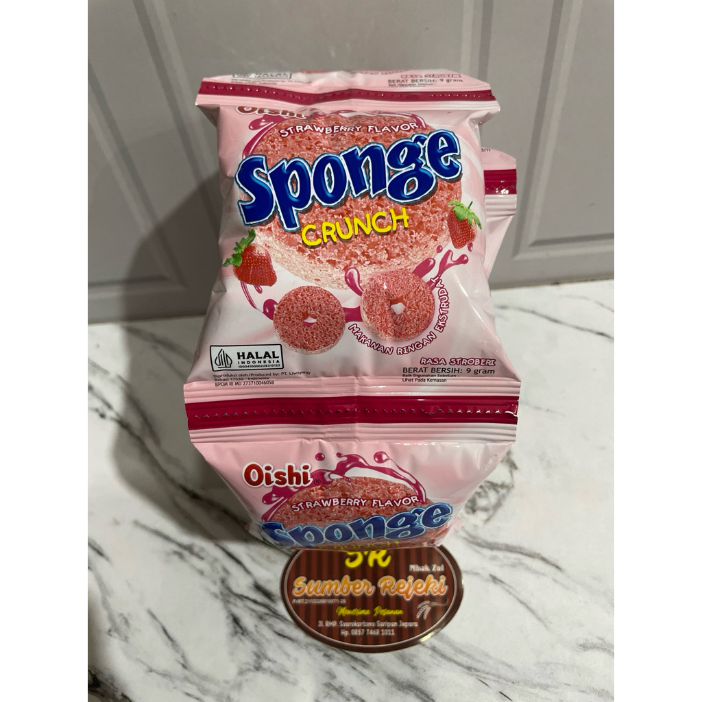 

SPONGE CRUNCH STRAWBERRY ISI 10pcs