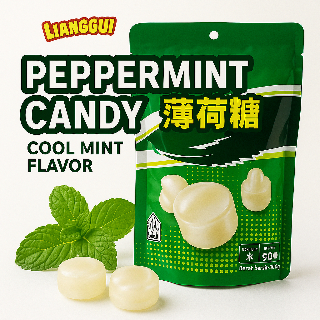 

Halal Lianggui Permen Kristal Enak Kekinian Mint Segar Peppermint Viral Permen 300Gr