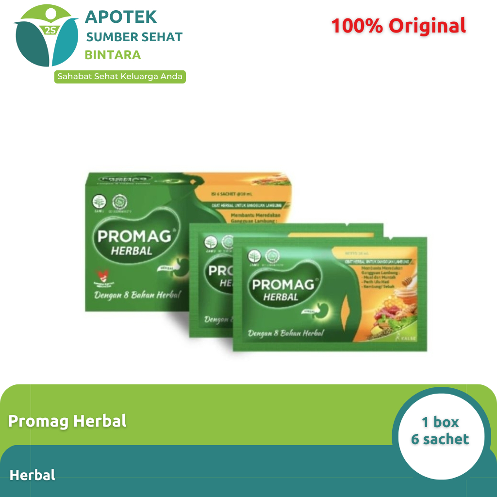 

Promag Herbal 6 Sachet | Minuman Herbal Praktis untuk Keseharian