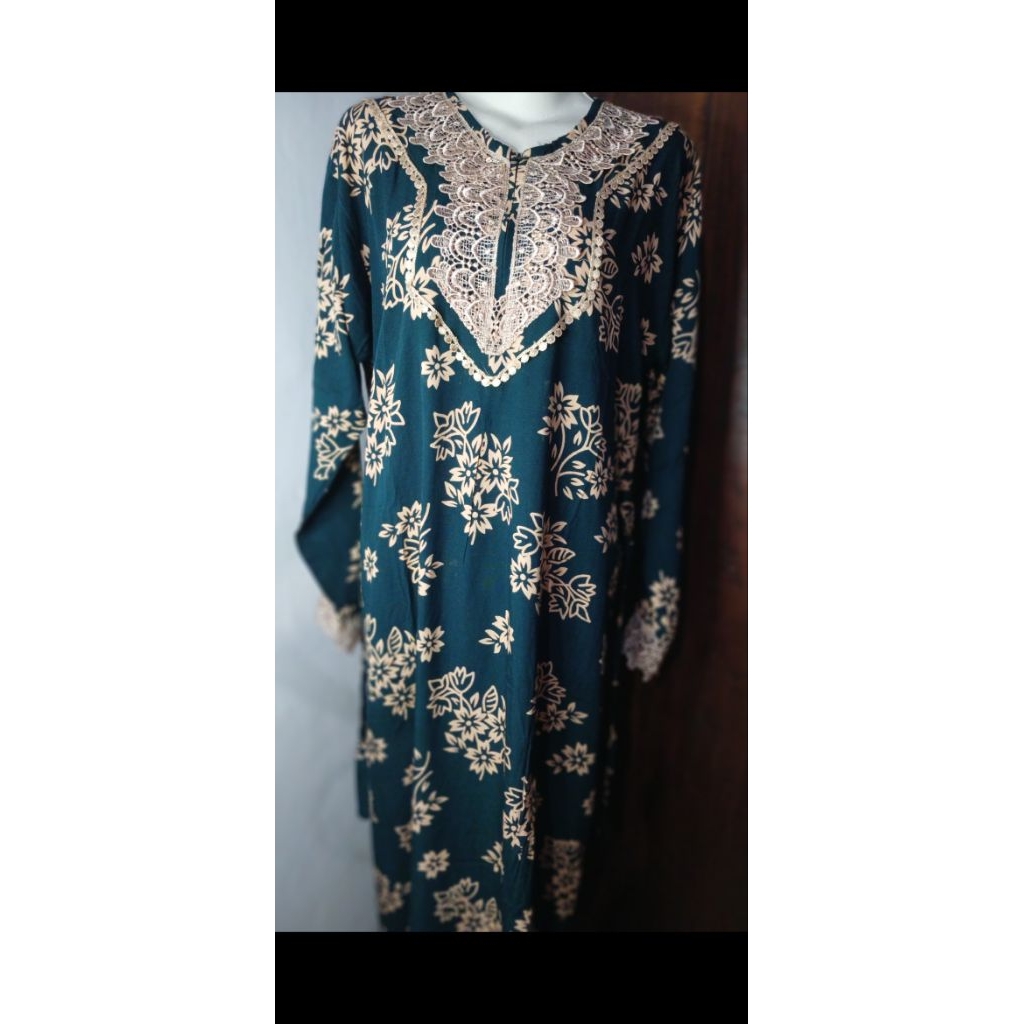 Daster Renda Arab lengan panjang