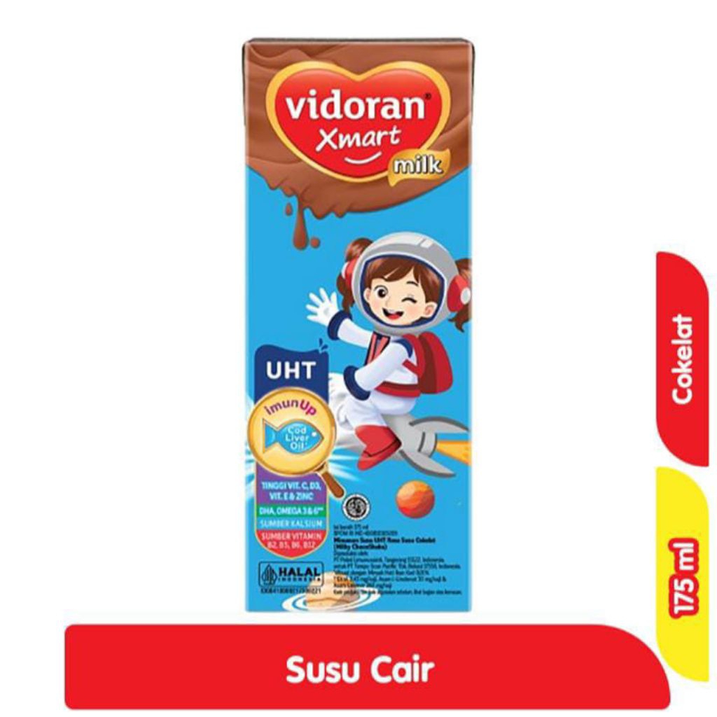 

6 PCS - Vidoran Xmart 175ml Rasa Cokelat