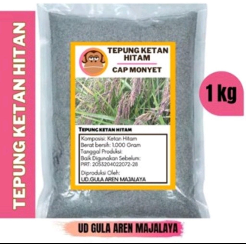 

Tepung Ketan Hitam cap monyet Bandung 1kg