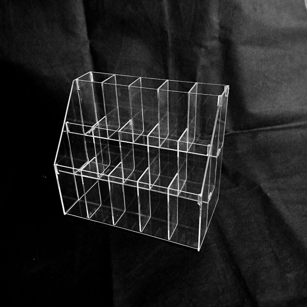 

Akrilik tempat Pulpen || Display ATK || Rak penyimpanan Pulpen 15 Ruang 3 tingkat