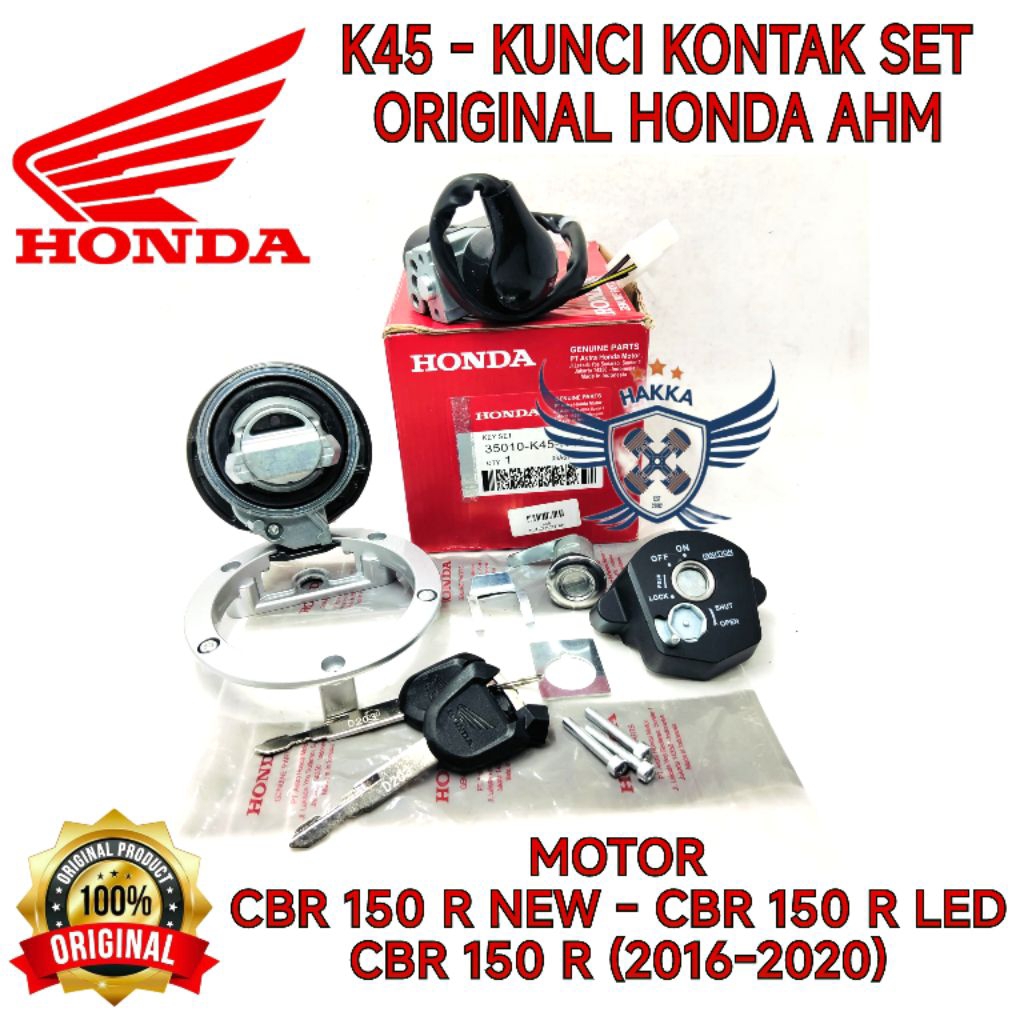 K45 ORIGINAL SET KUNCI KONTAK HONDA CBR 150R NEW, ORIGINAL SET KUNCI KONTAK HONDA CBR 150 R LED, ORI