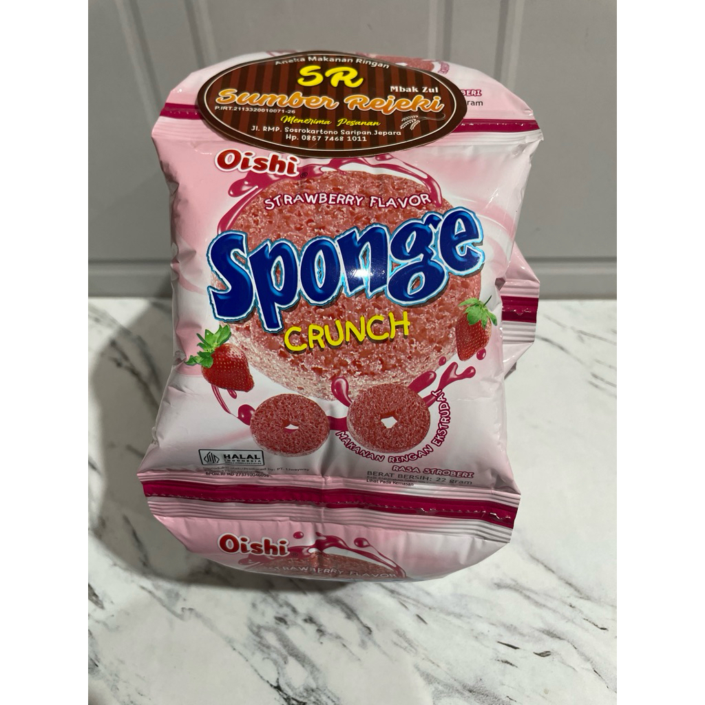

SPONGE CRUNCH STRAWBERRY ISI 10pcs