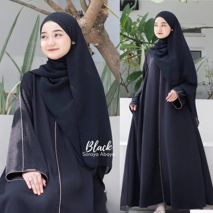 Gamis Soraya Abaya Anak Tanggung 11-17 Tahun Perempuan Remaja Bahan Wolfis Mix Payet Swarovski Mewah