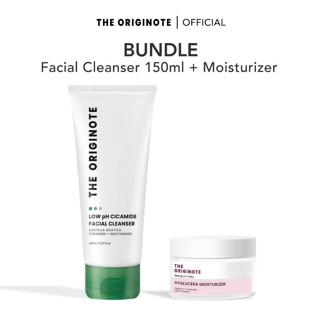 The Originote Paket Bundle Hyalucera Moisturizer + Facial Wash